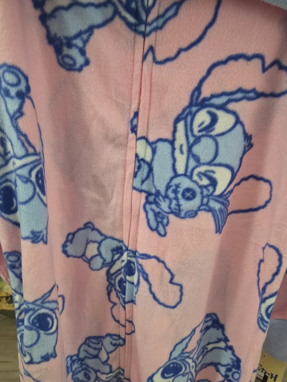 Disney Pink and Light Blue Stitch Hooded Fleece One-Piece